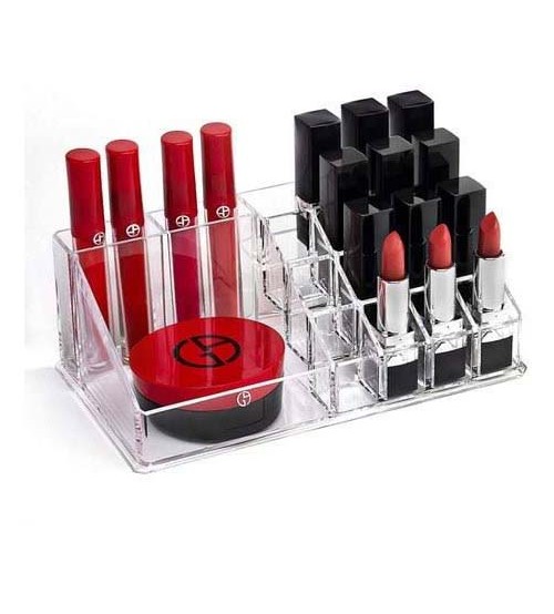 16 Compartment Cosmetic Makeup Acrylic Lipstick Holder Organizer